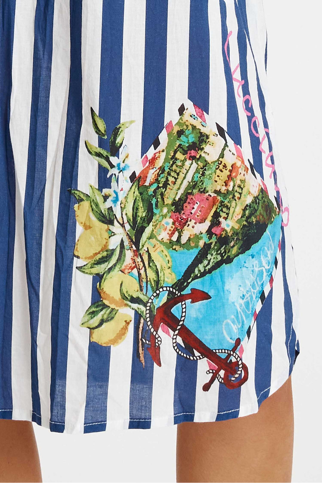 Lucciano Kaftan in Navy Stripe