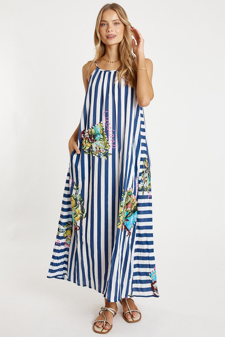 Lucciano Maxi Navy Stripe