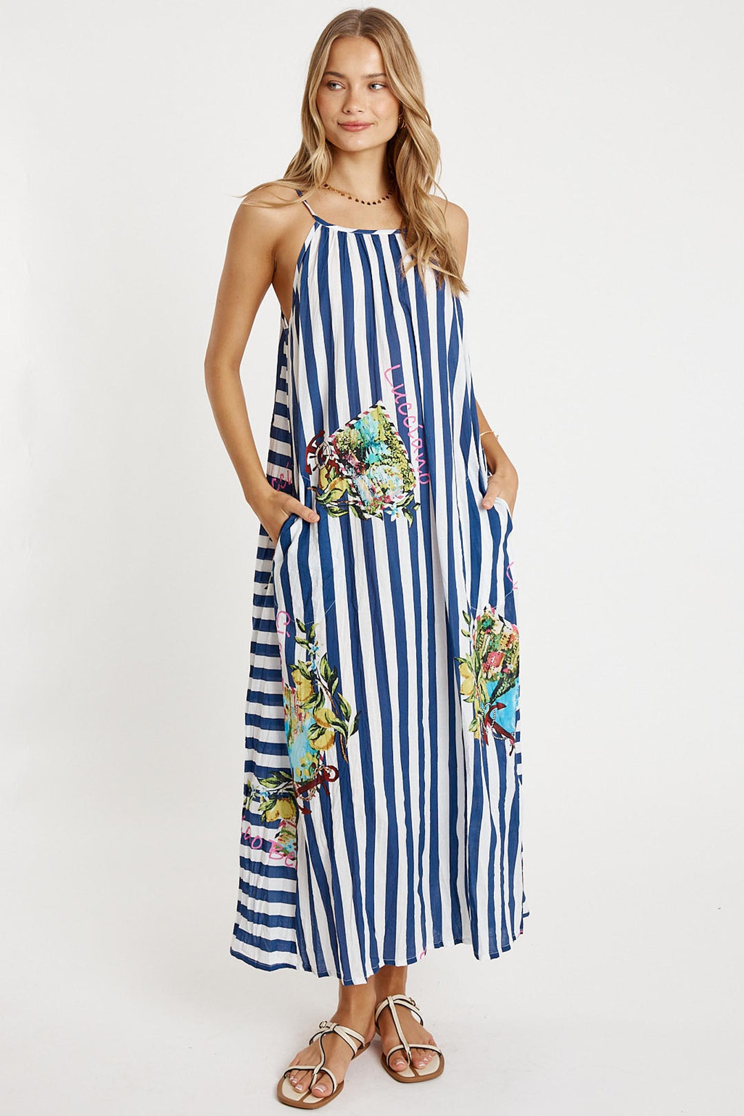 Lucciano Maxi Navy Stripe