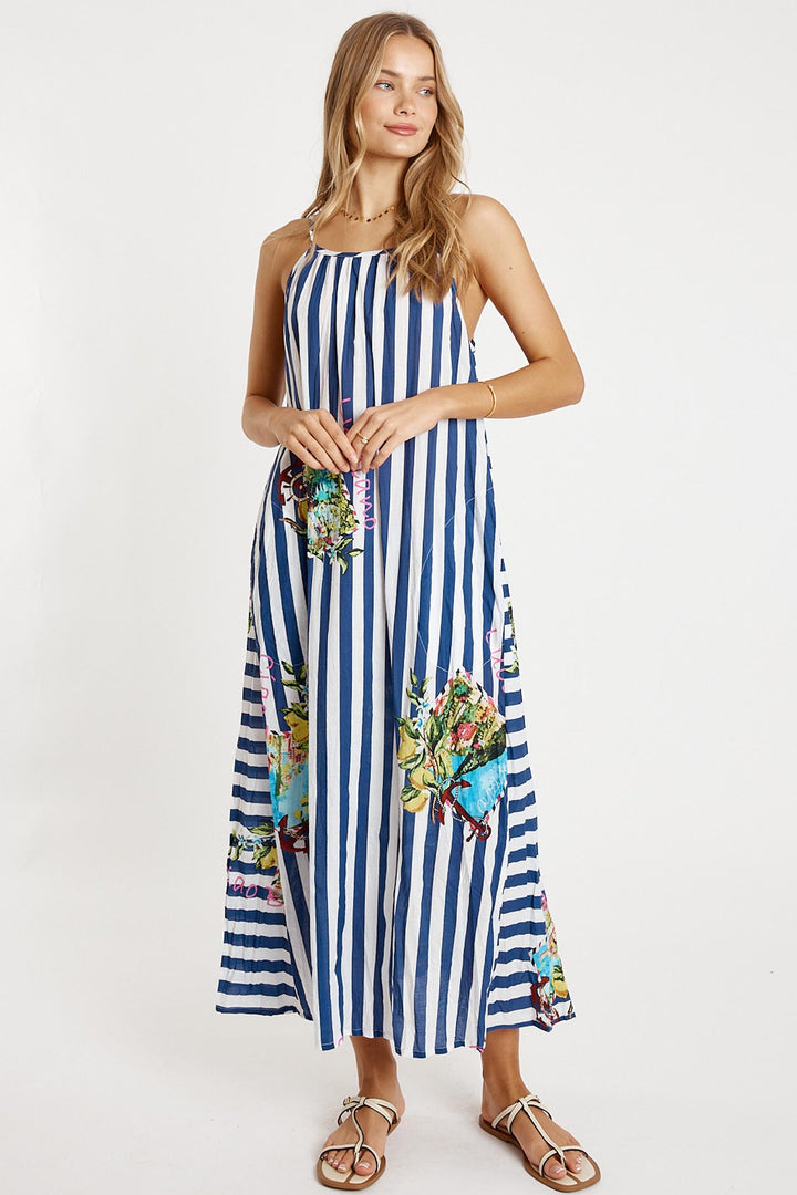 Lucciano Maxi Navy Stripe