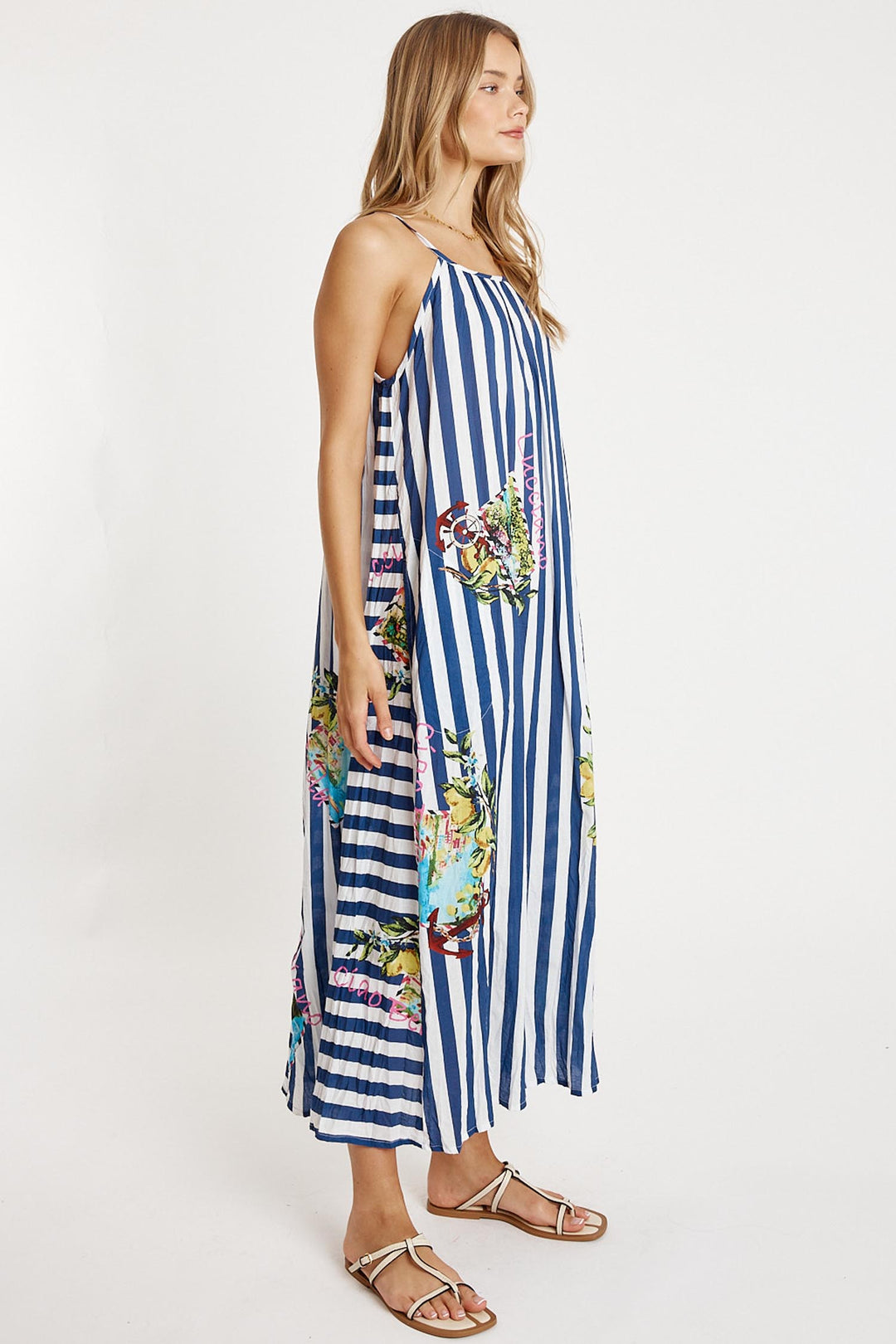 Lucciano Maxi Navy Stripe