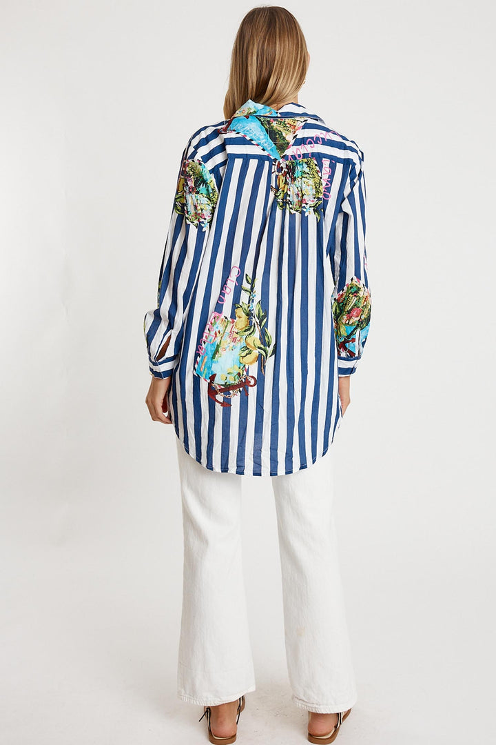 Lucciano Shirt in Navy Stripe