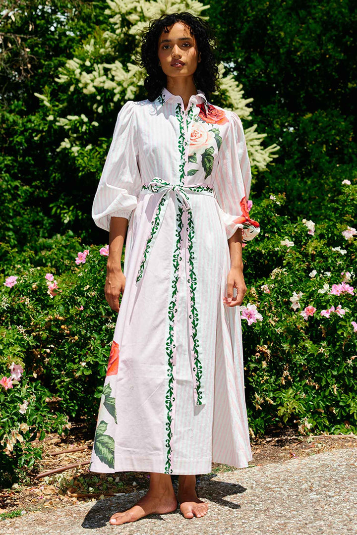 Lucille Maxi Dress in Baby Rose Multi