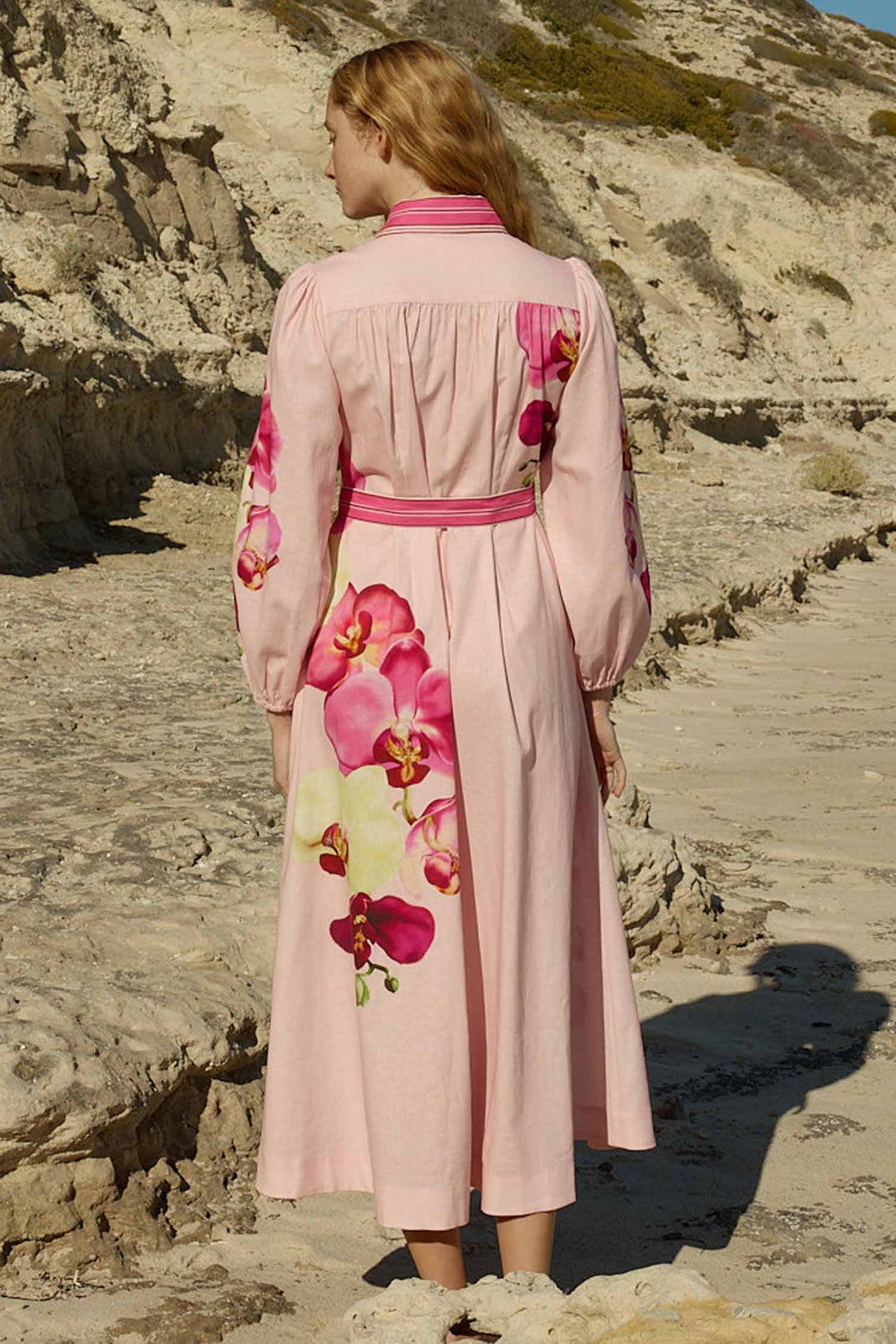 Lucille Dress in Icing Phalae