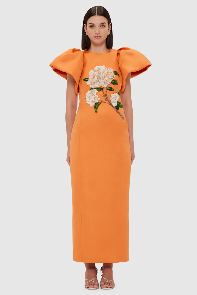 Lucinda Embellished Maxi Dress - Hydrangea Print