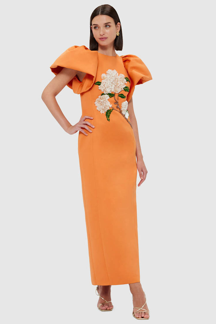 Lucinda Embellished Maxi Dress - Hydrangea Print