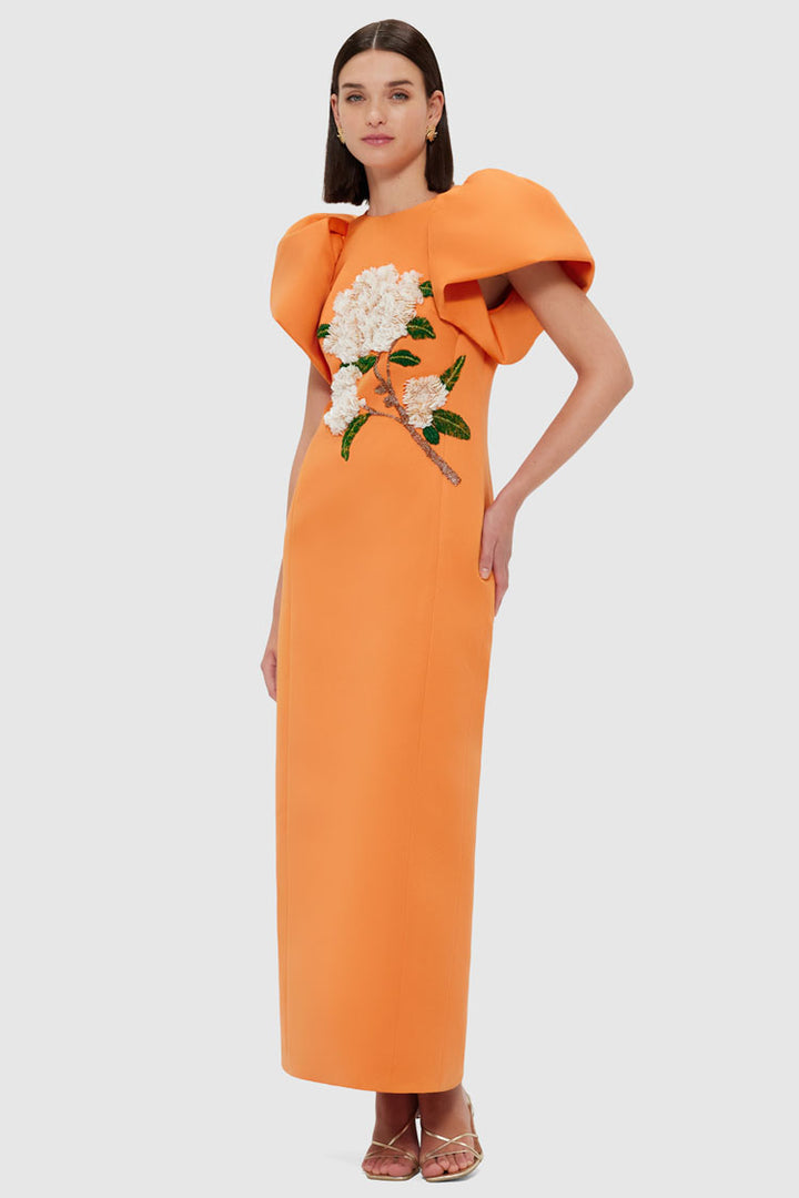 Lucinda Embellished Maxi Dress - Hydrangea Print