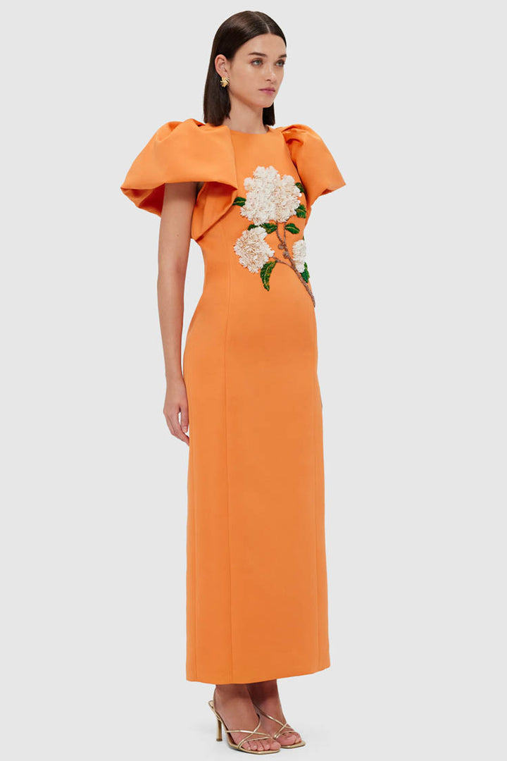 Lucinda Embellished Maxi Dress - Hydrangea Print