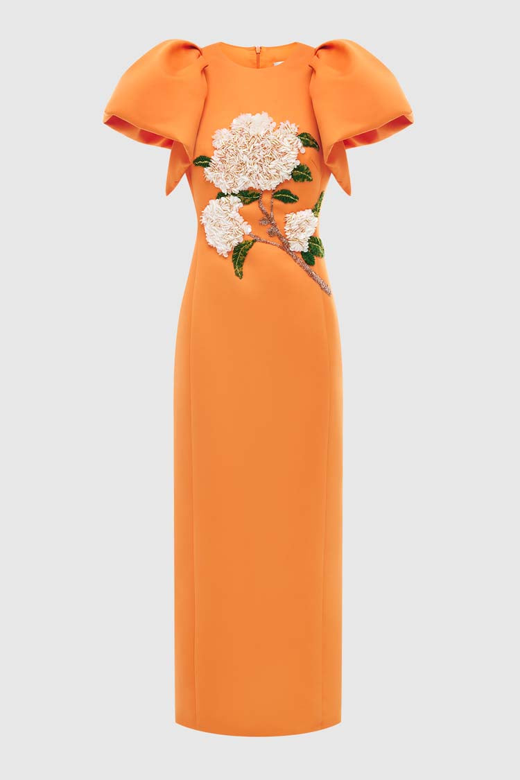 Lucinda Embellished Maxi Dress - Hydrangea Print