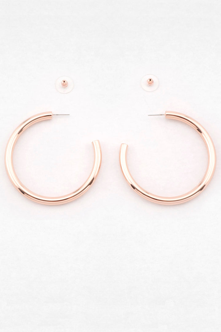 Lucy Hoop Earrings in Rose Gold