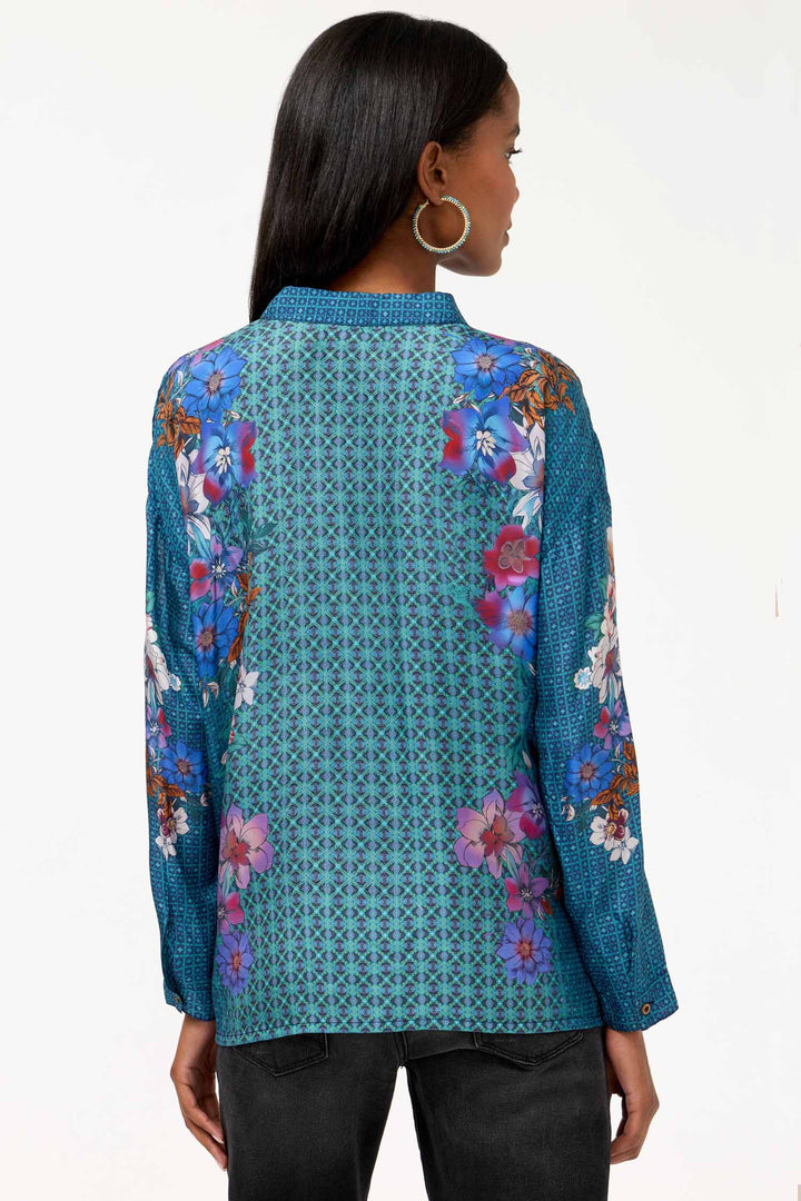 Luisa Button Up Shirt in Dewflower