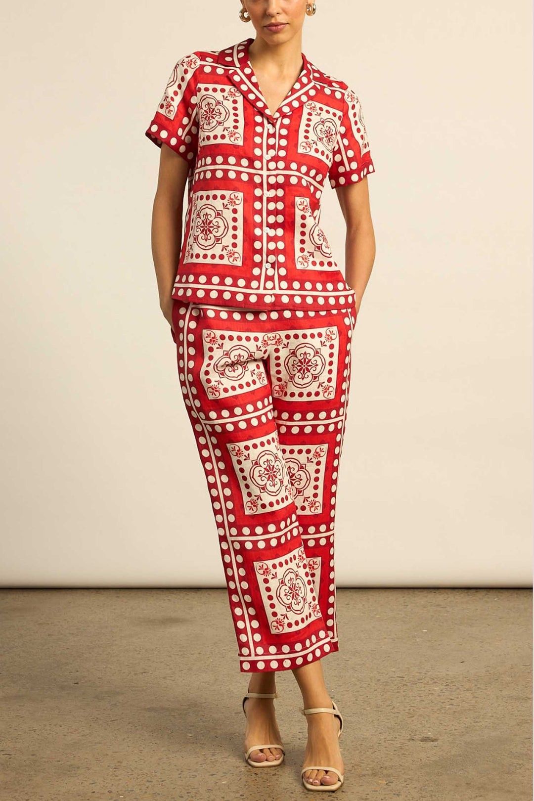 Lumen Top in Poppy Scarf