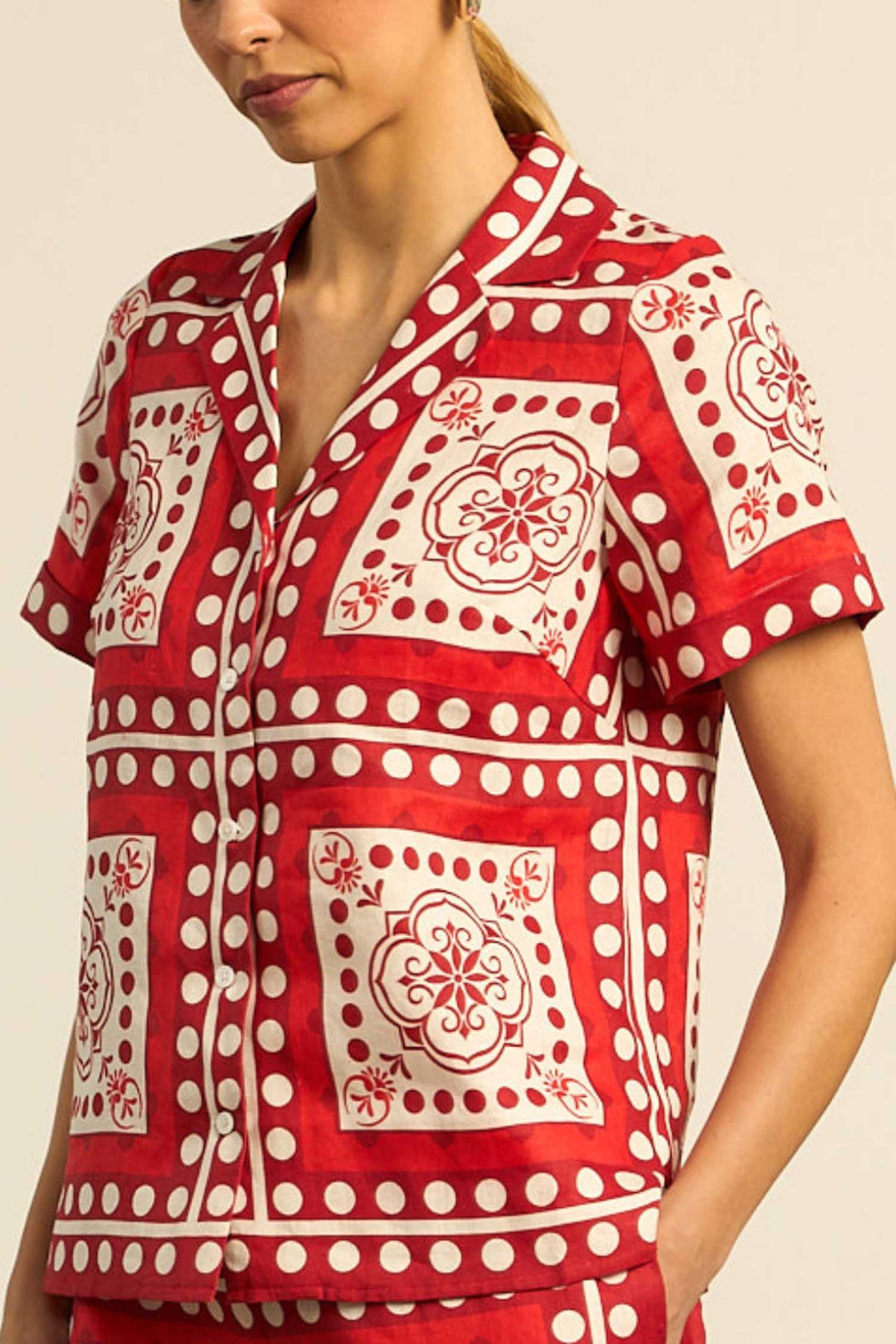 Lumen Top in Poppy Scarf