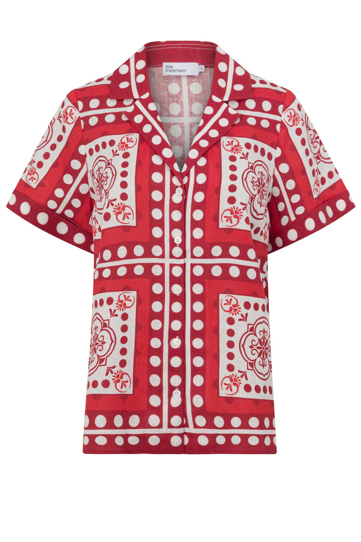 Lumen Top in Poppy Scarf