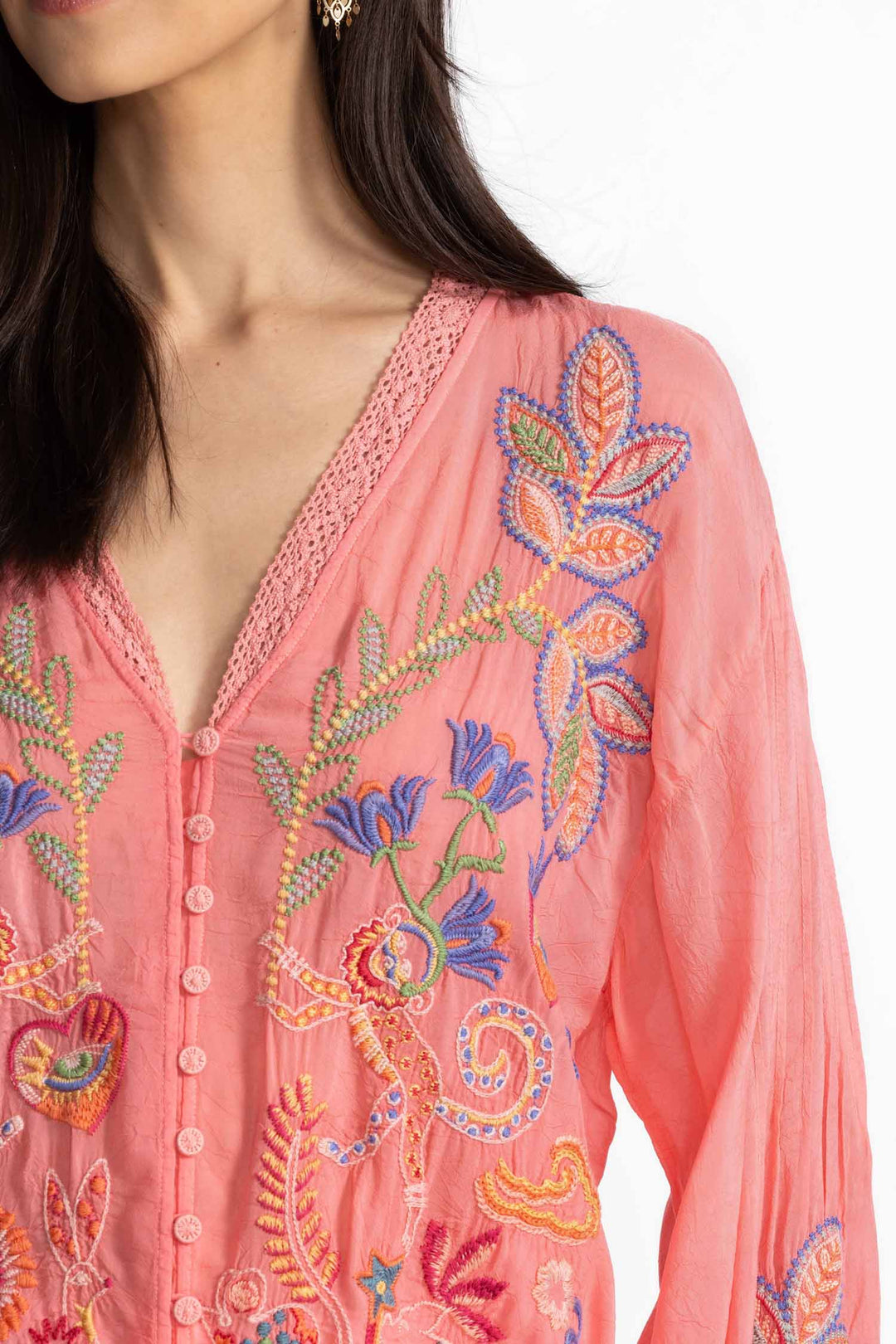 Luna Shirt in Salmon Rose