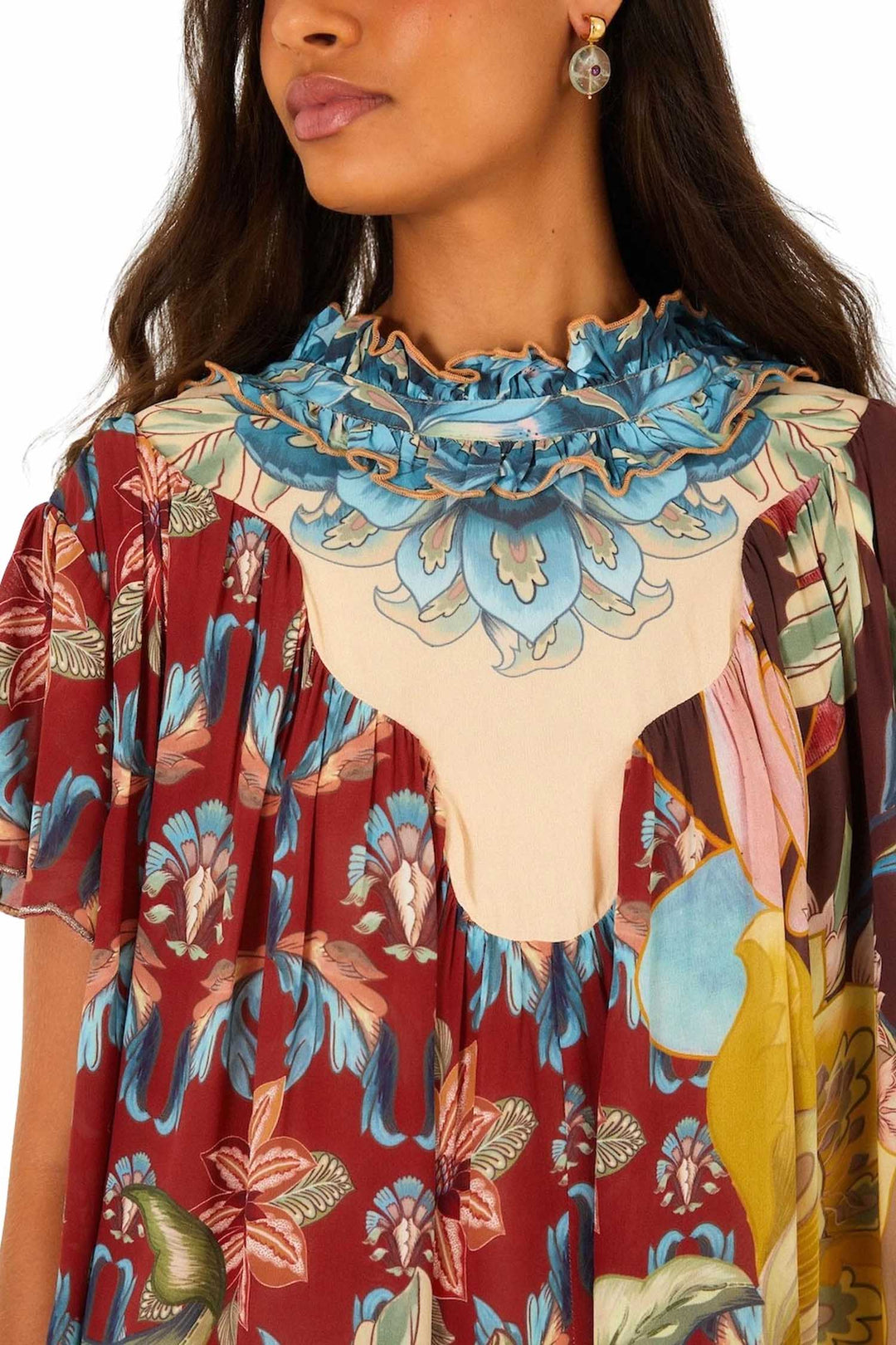Lunar Boho Multicolour Short Sleeve Blouse