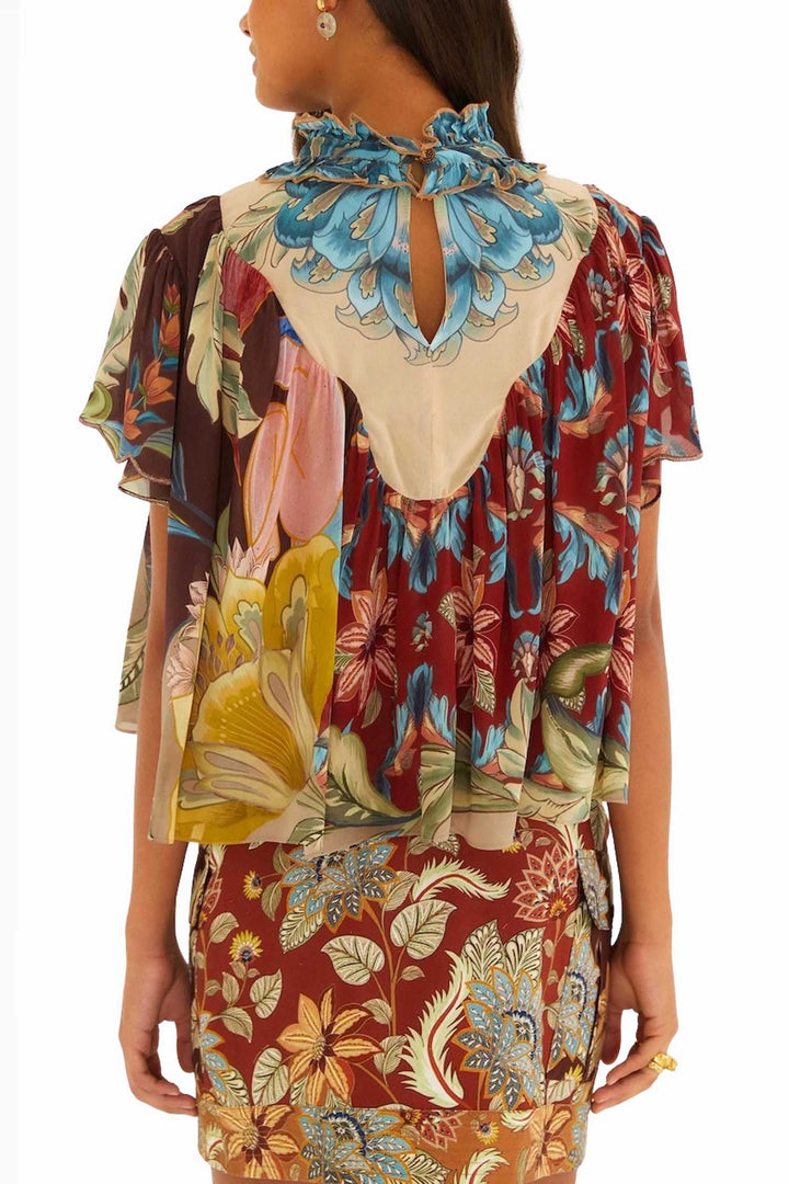 Lunar Boho Multicolour Short Sleeve Blouse