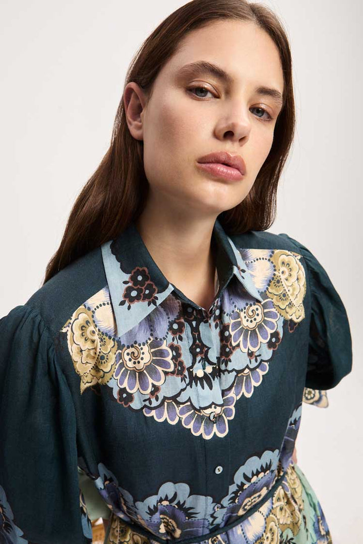 Madalena Shirtdress in Blue