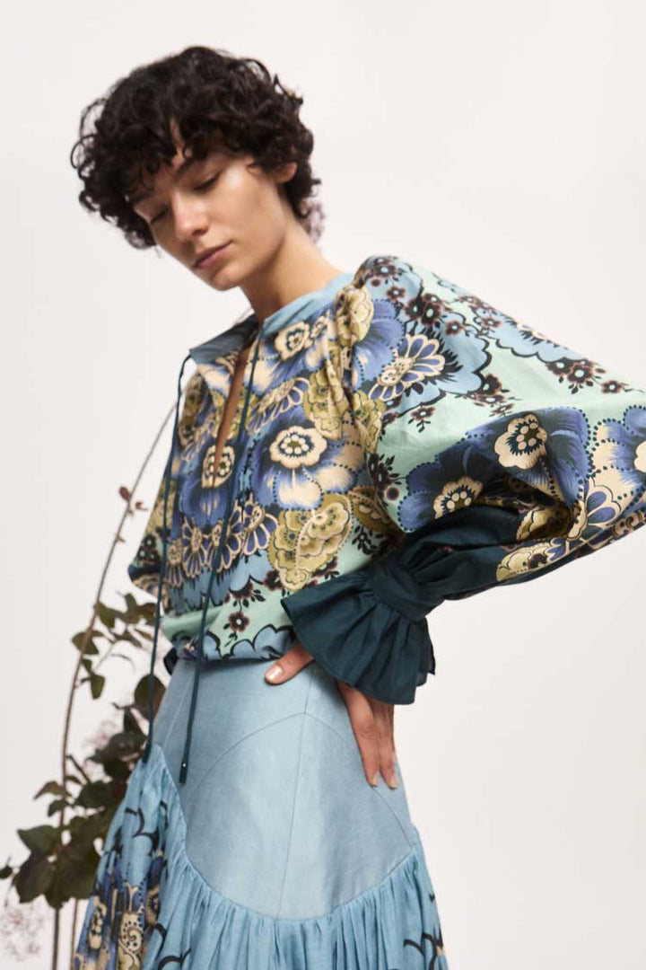 Madalena Top in Blue