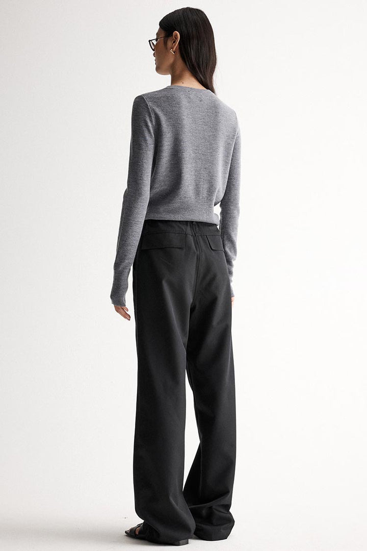 Madeleine Knit Cardigan in Charcoal Marle