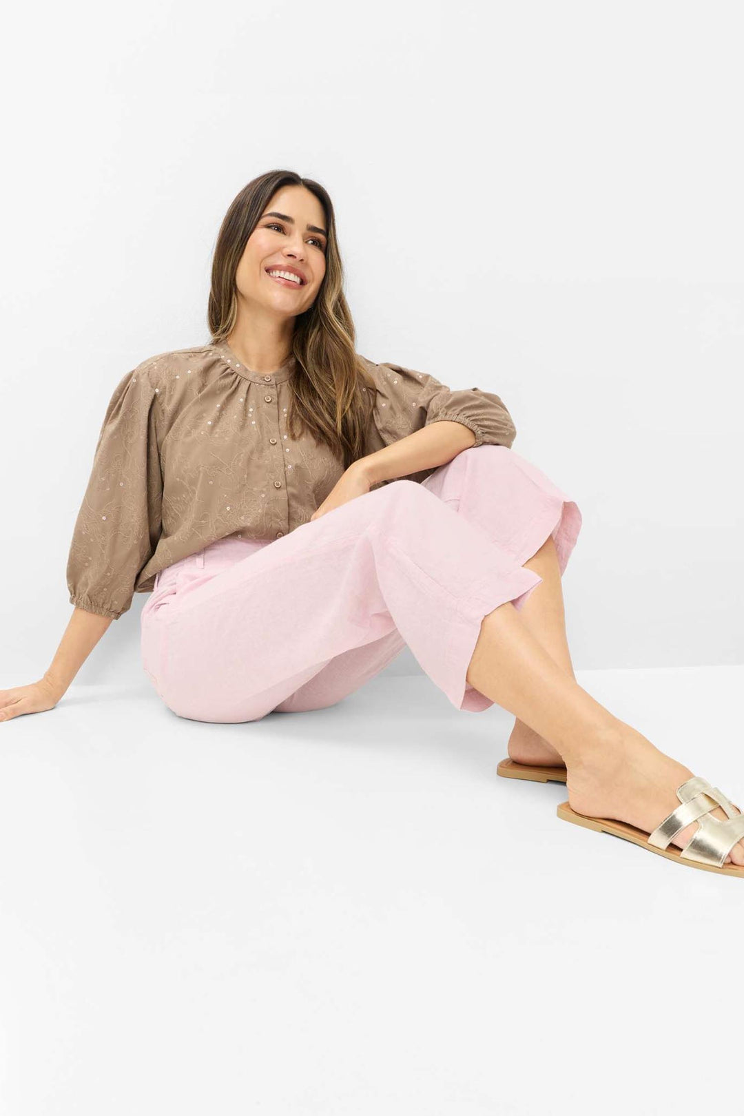 Maine S Wide Leg Pant in Dusty Rose