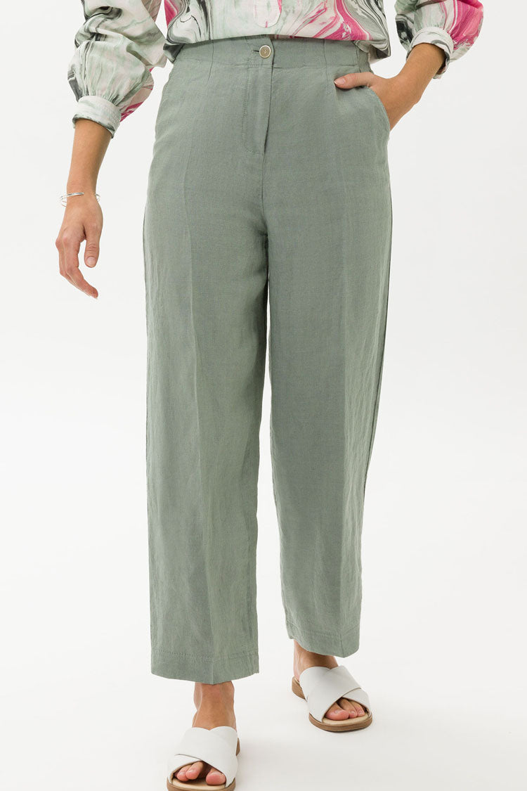 Maine S Wide Leg Linen Pants in Matcha