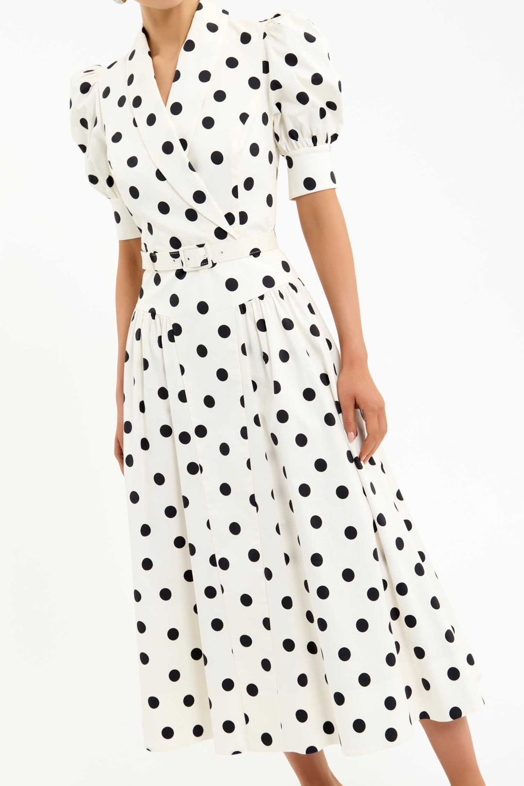 Maisie Midi Dress in Polka Dot