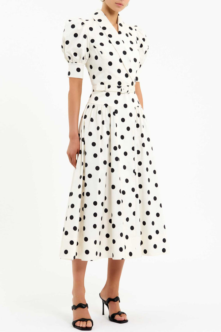 Maisie Midi Dress in Polka Dot