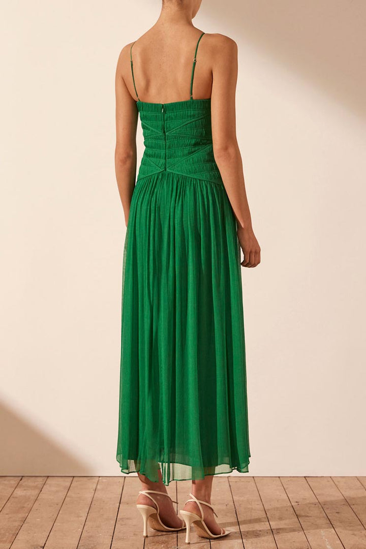 Malina Ruched Bodice Midi Dress