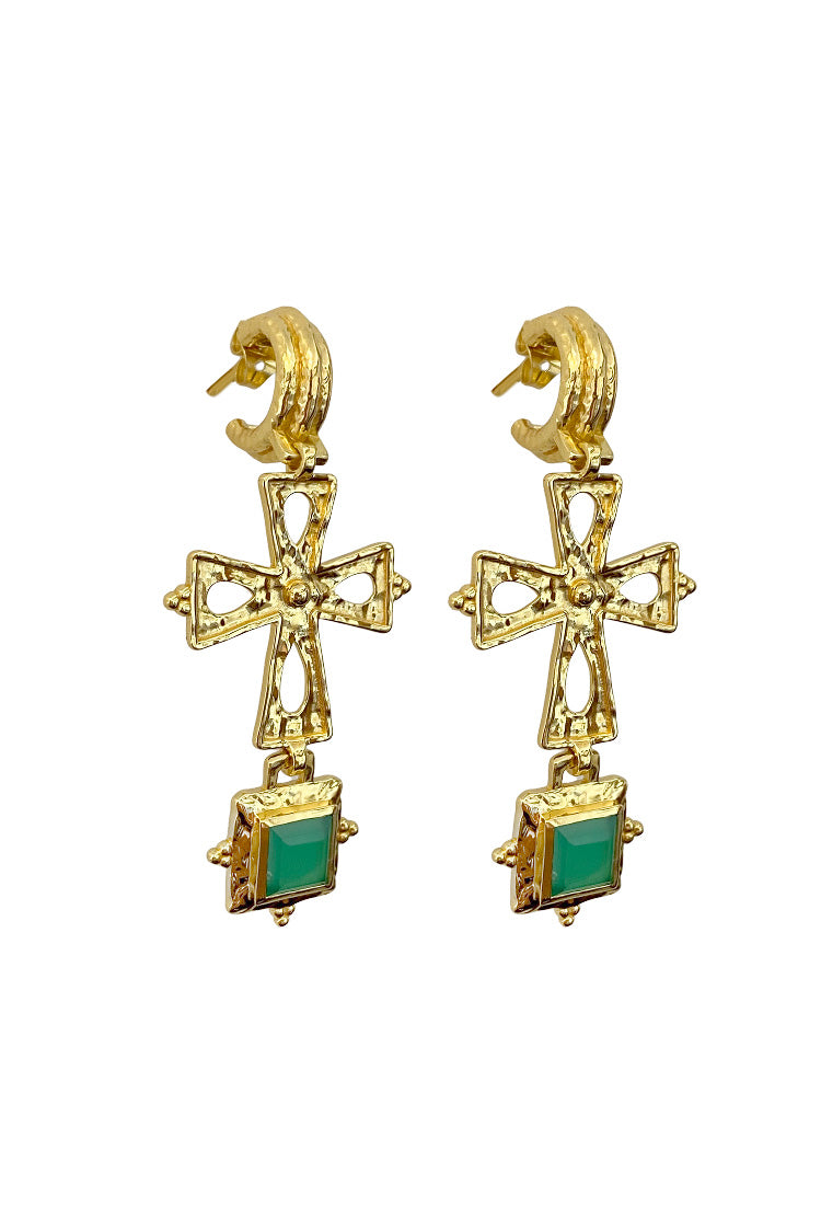 Maria Green Onyx Earrings