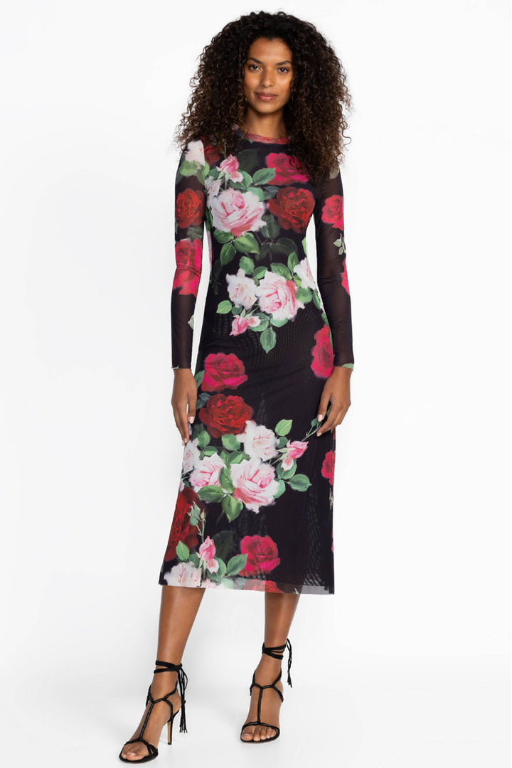 Maria Rosa Lolia Mesh Midi Dress
