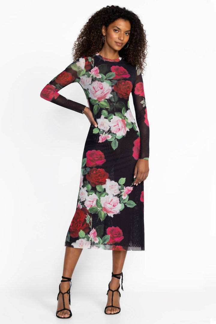 Maria Rosa Lolia Mesh Midi Dress