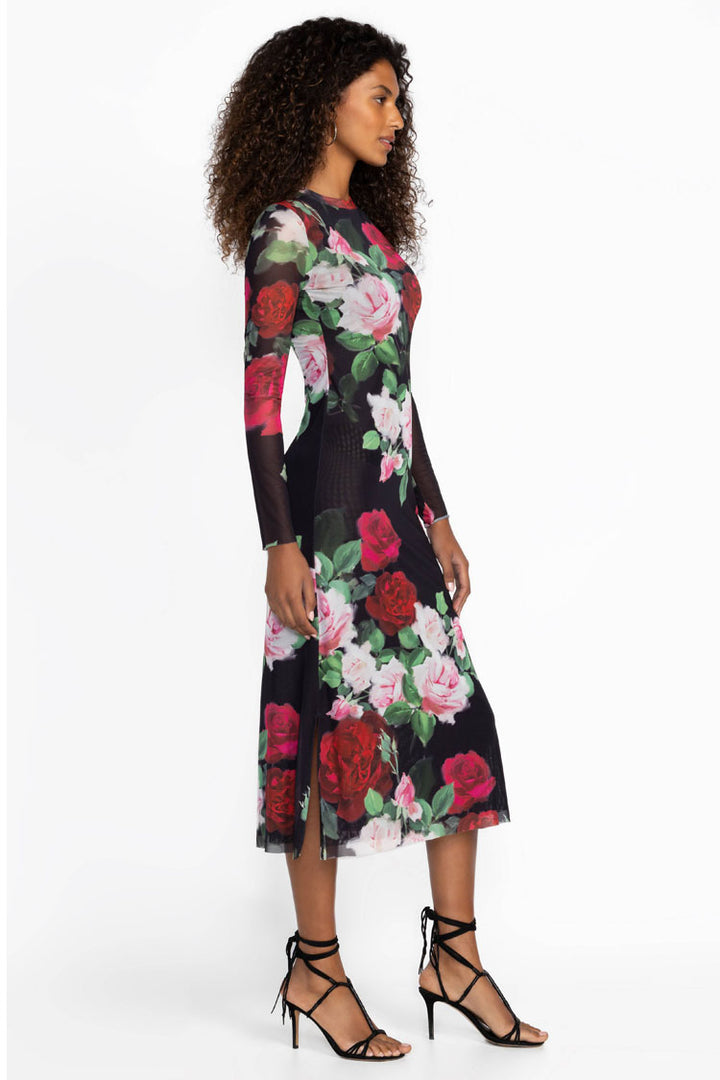 Maria Rosa Lolia Mesh Midi Dress