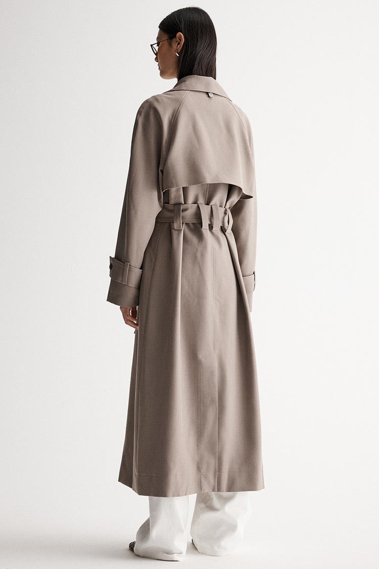Marie Trench Coat in Granite