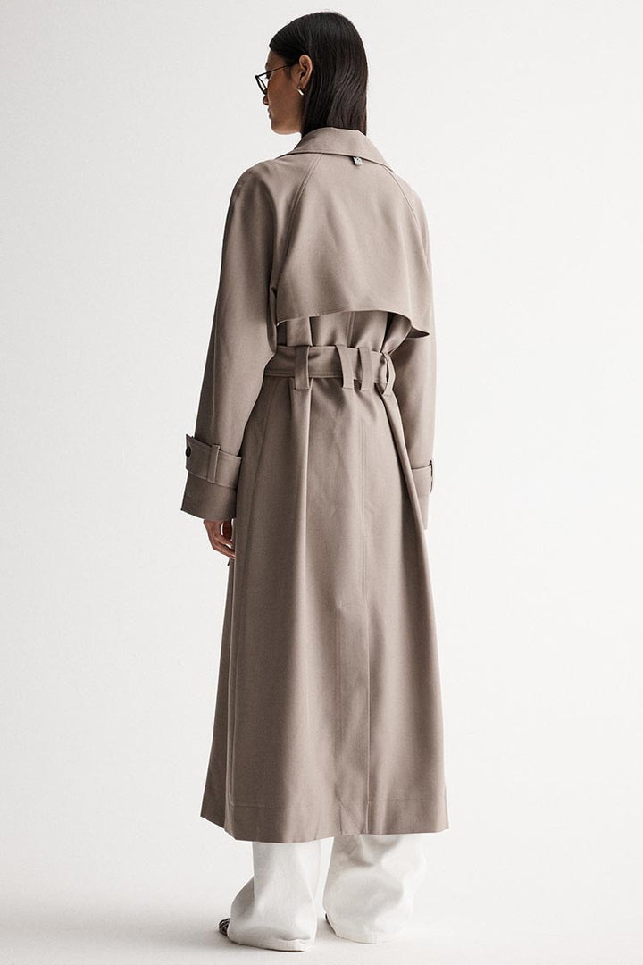 Marie Trench Coat in Granite