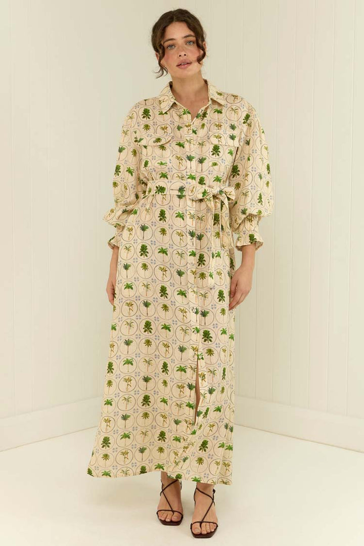 Marigold Dress in Tropical Palms | FINAL SALE