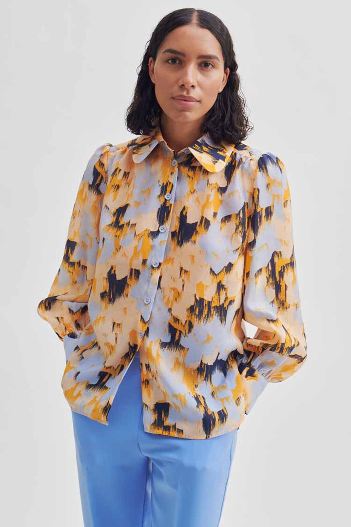 Marigold Heather Printed Shirt | FINAL SALE