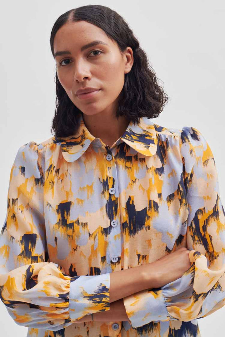 Marigold Heather Printed Shirt | FINAL SALE