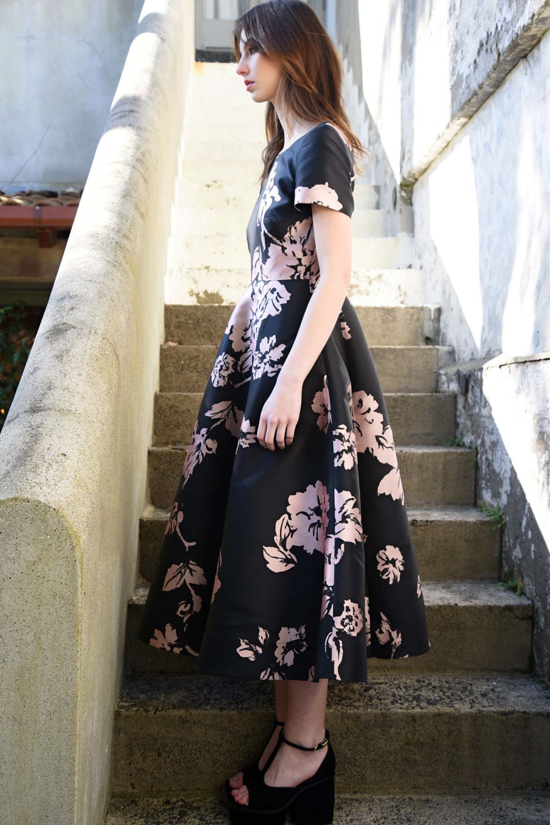 Marilyn Monrose Dress in Black/Pink