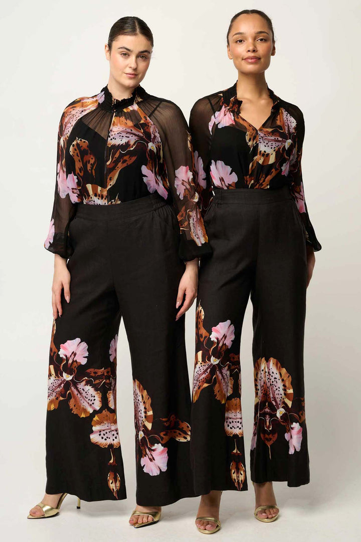 Maris Sheer Blouse in Sunset Orchid