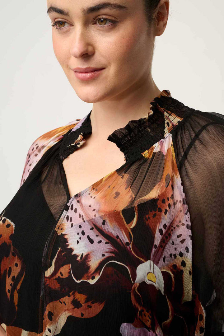 Maris Sheer Blouse in Sunset Orchid