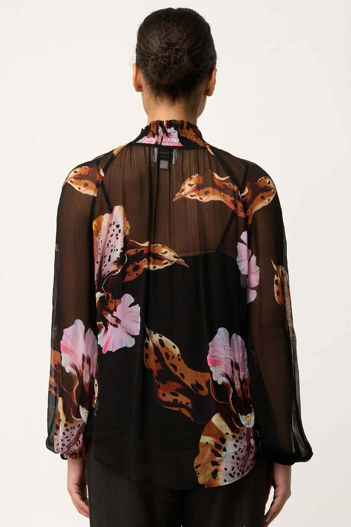 Maris Sheer Blouse in Sunset Orchid