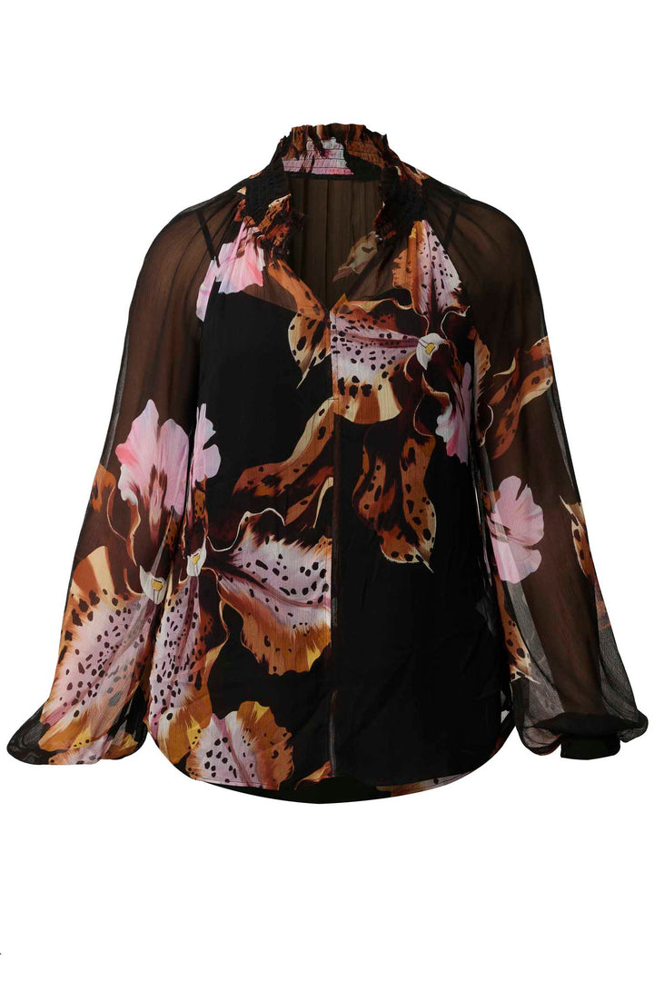Maris Sheer Blouse in Sunset Orchid