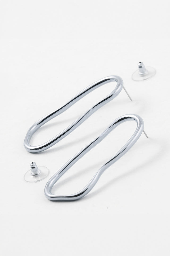 Marjorelle Sculptural Earrings in Silver