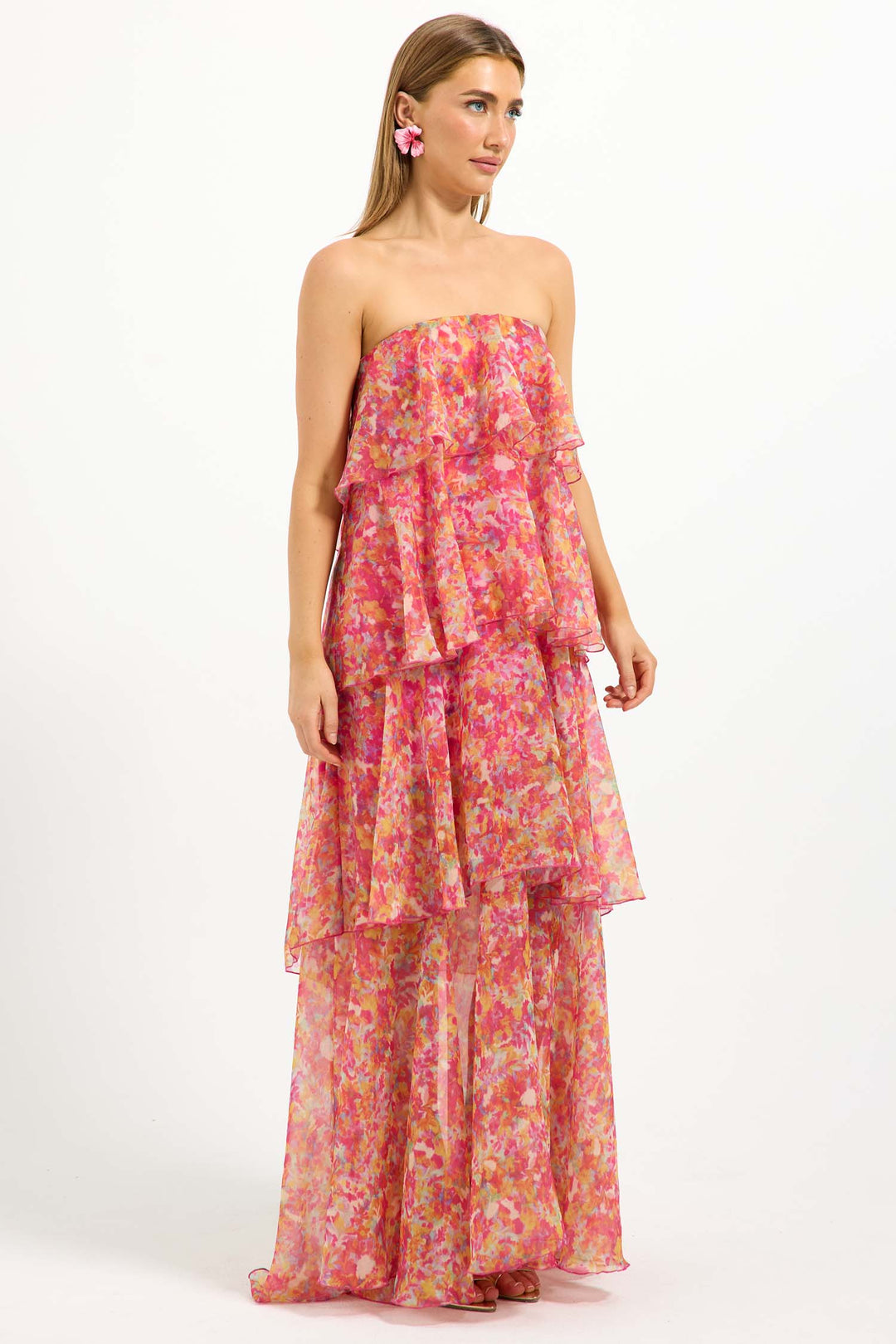 Marli Tiered Maxi Dress in Spectrum