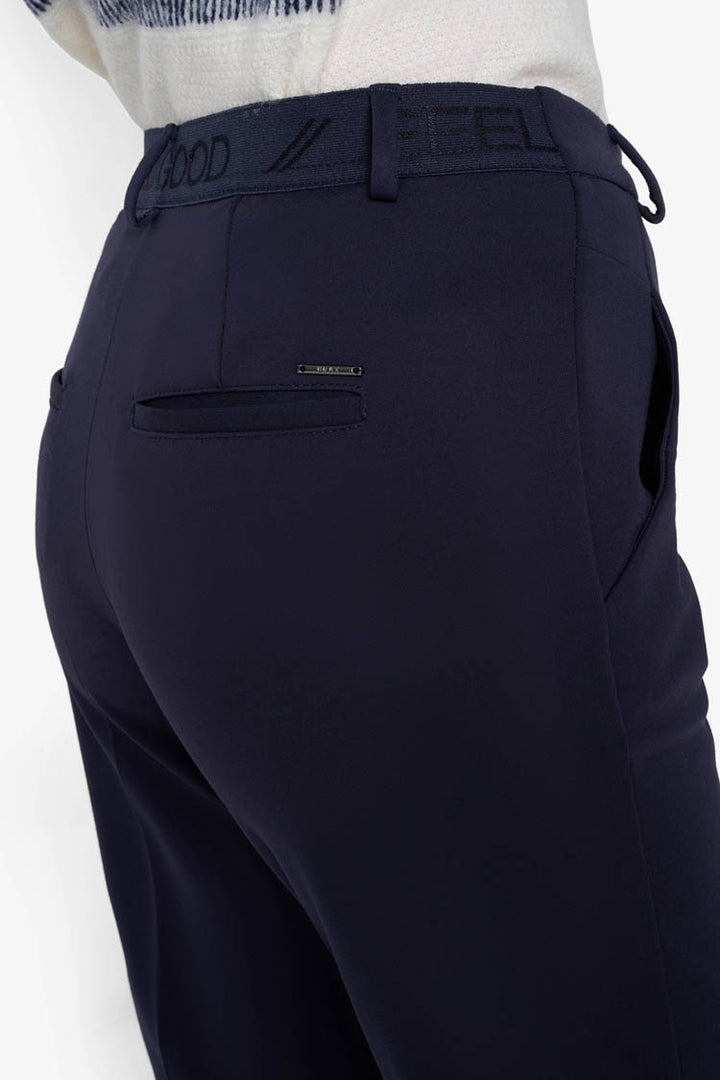 Maron S Jersey Chino in Dark Blue