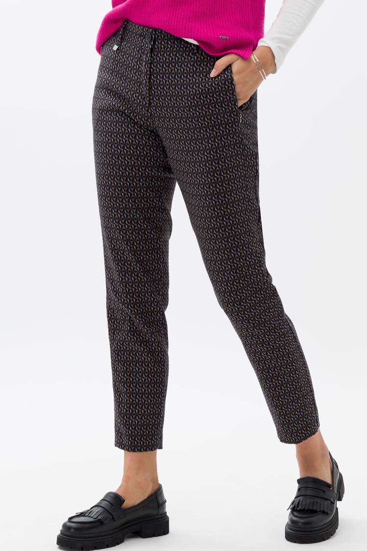 Maron S Pattern Chinos in Navy Olive by Brax – Frockaholics at Momento ...