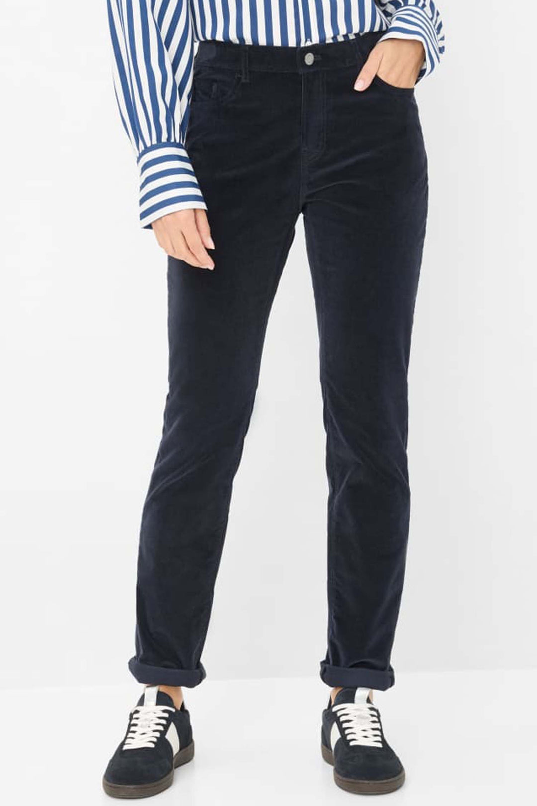 Mary Regular-Fit Pants in Navy