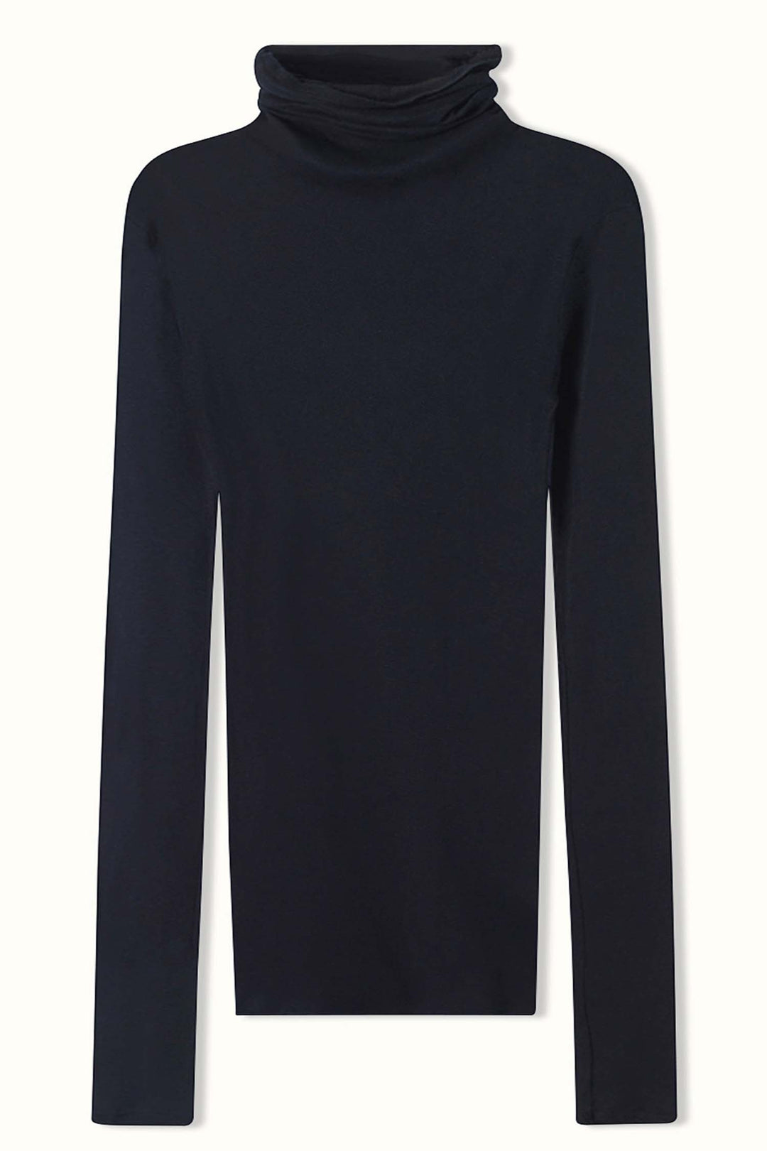 Massachusetts Turtleneck LS T-Shirt in Black