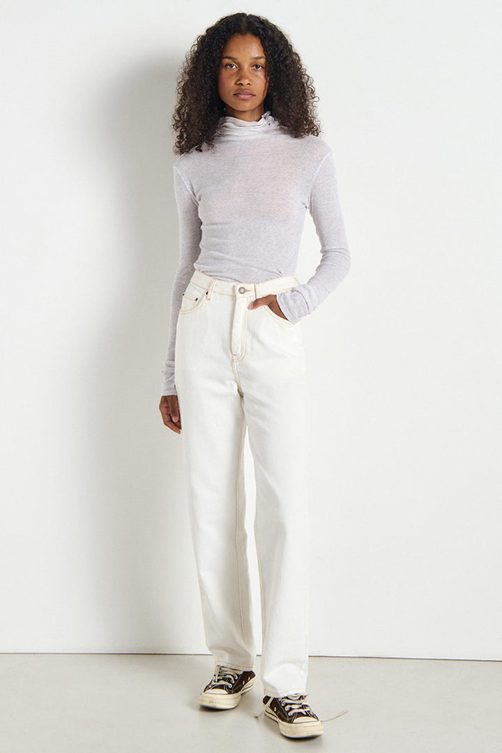 Massachusetts Turtleneck LS T-Shirt in Heather Grey